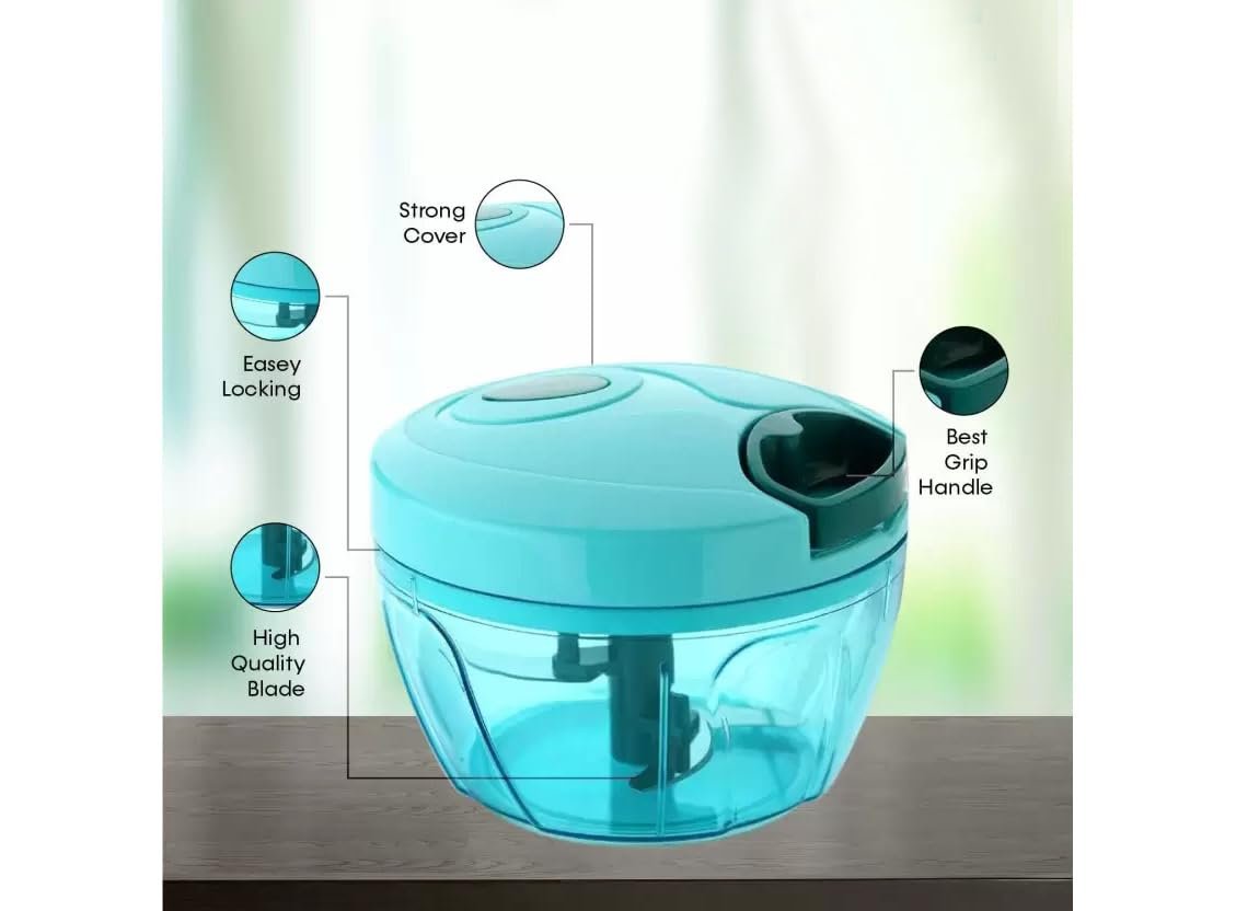 Quick Chopper 450ml | Manual Vegetable & Fruit Chopper | Easy Handheld Kitchen Tool | Fast, Efficient, and Easy to Use

