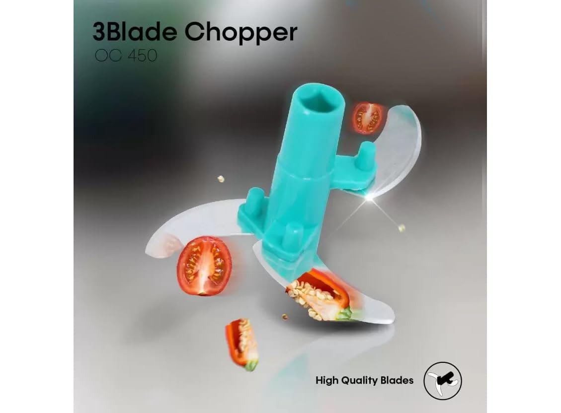 Quick Chopper 450ml | Manual Vegetable & Fruit Chopper | Easy Handheld Kitchen Tool | Fast, Efficient, and Easy to Use

