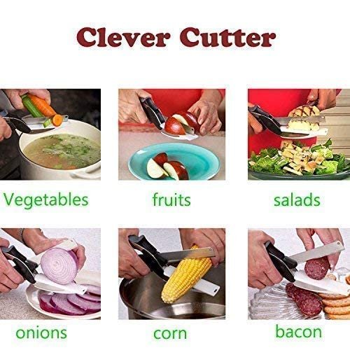 Clever Cutter ? 2-in-1 Kitchen Knife and Cutting Board for Effortless Meal Prep

